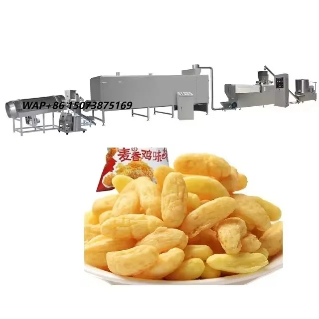 Extruder Machine Full Automatic Large Capacity 100-500kg/h Puffed Snacks Food Process Line for Commercial Production