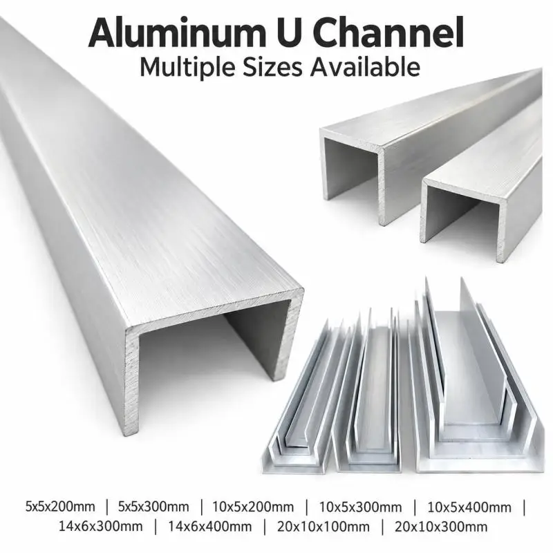 10/5/1pcs Length 100-400mm Aluminium U Profile Channel DIY Car Model Robot Bracket For LED Strip Light Installations