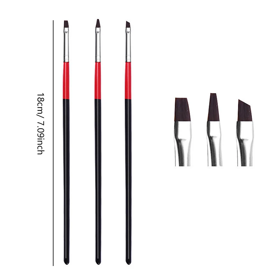 Nagelpinsel-Set, Nagelkunst-Design, Tipps, Zeichnen, Schnitzen, Punktieren, Nagelstift, flacher Liner für Acryl-Gel-Nagellack, Maniküre