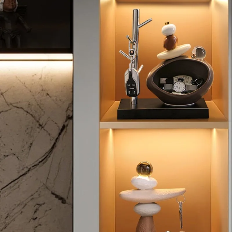 Ornamentos criativos de entrada Armazenamento de chaves de porta de entrada