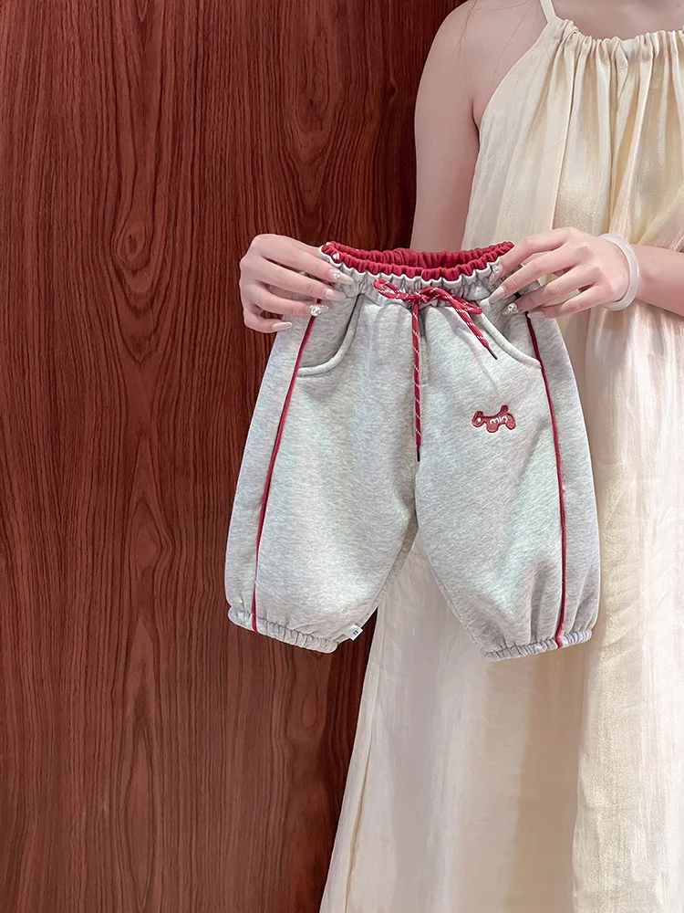 

Утепленные флисовые детские спортивные штаны для мальчиков и девочек, повседневные джоггеры, осенне-зимняя новинка, модные, универсальные