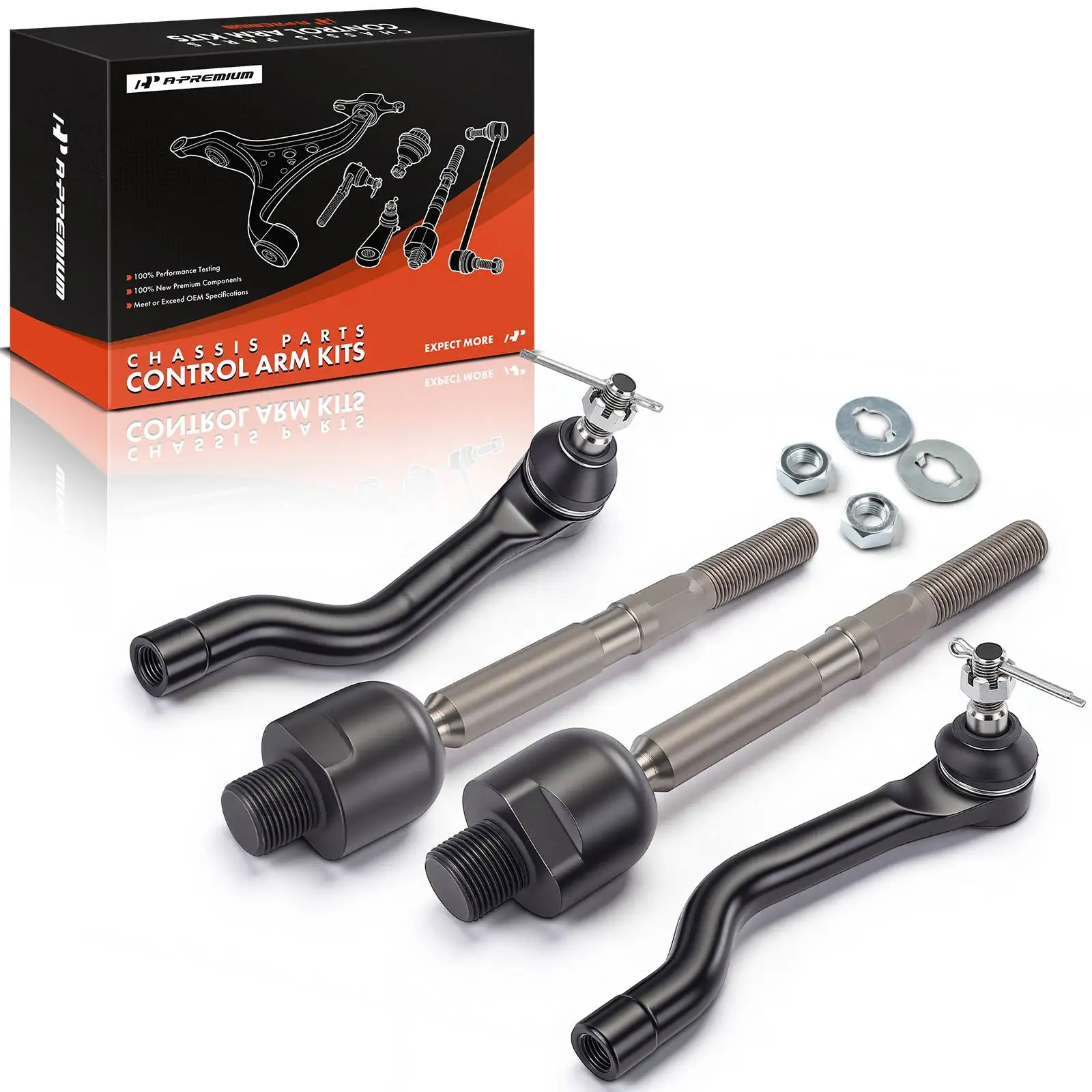 A-Premium 4x Front Inner & Outer Tie Rod End for Honda Accord 2013-2017 Acura TLX 2015-2020