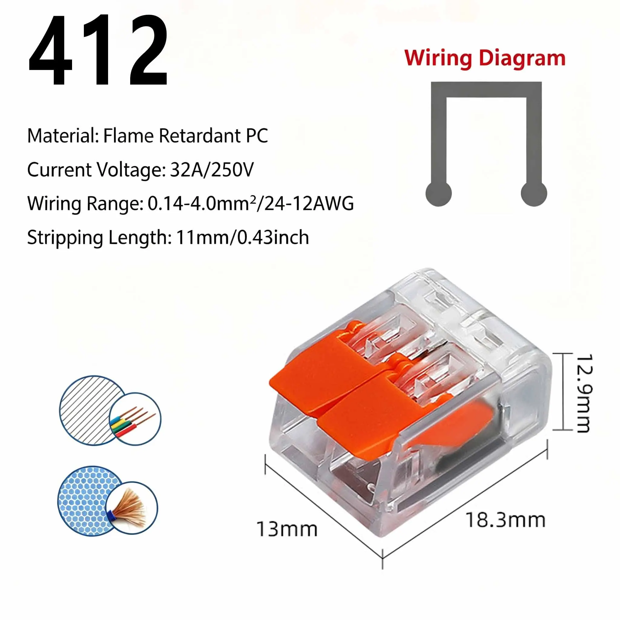 10-75PCS Lever Wire Connector DIY Kit 2/3/4/5 Port Quick Splicing Terminal Block Compact Electrical Cable Connectors 32A 450V