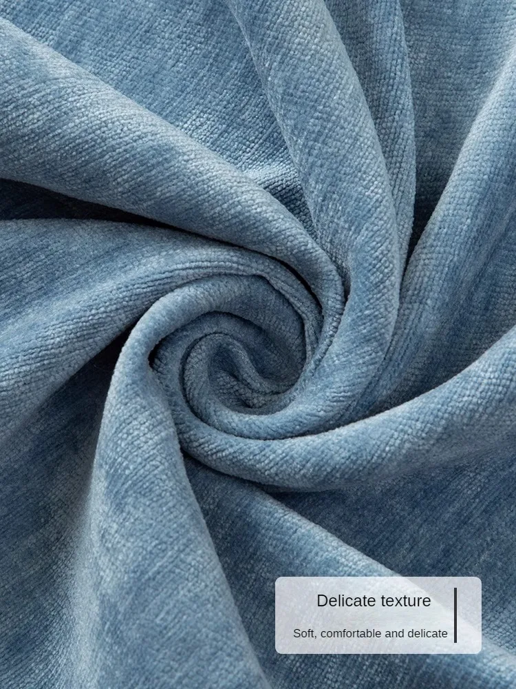 High Quality Chenille Fabric Per Meter for Sofa Curtains Tablecloth Sewing Plain Thickened Textile Needlework Smooth Comfortable