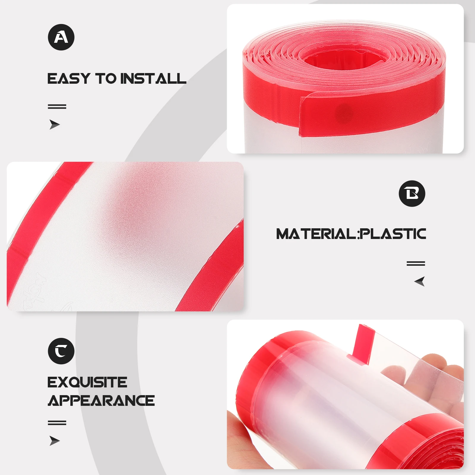 

Door Seam Protection Strip Pinch Guard Kids Baby Plastic Protectors Finger Safeguard Childproofing Door Frame Protector Toddler