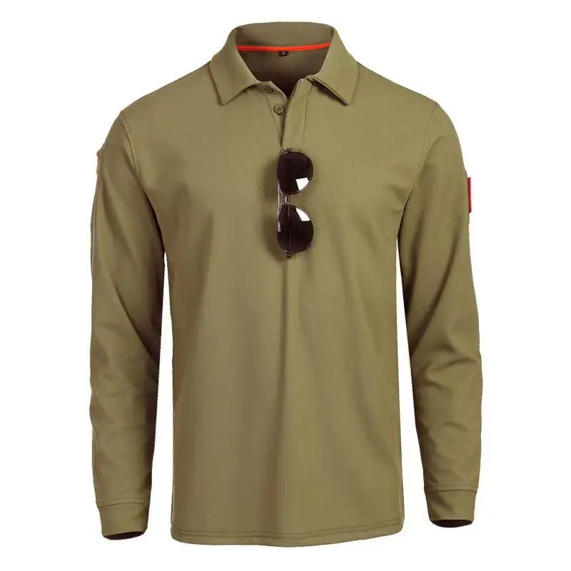 Herren Softair Militär-Revershemd Army Combat Cargo Taktischer Langarm-Atmungsaktiver Pullover Wandern Camping Klettern Sweatshirt – Detail 5