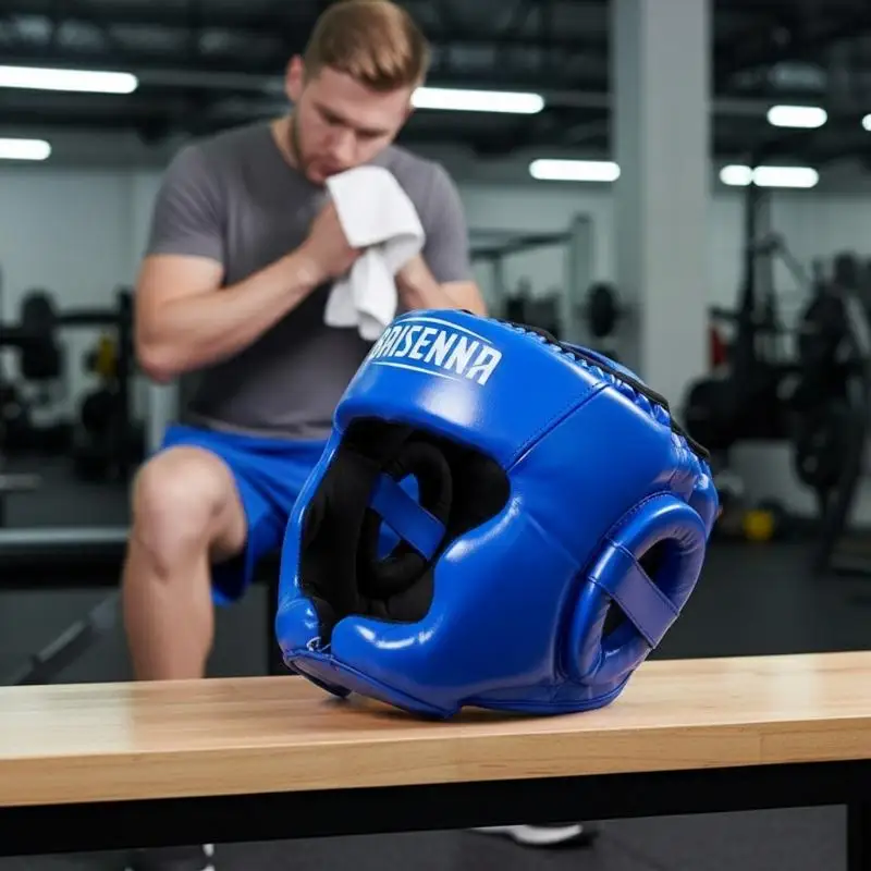 Boxing Helmet Leather Karate Muay Thai Sanda Training Adults Kids Head Guard Taekwondo Helmets Full-Covered Thickened Men Women