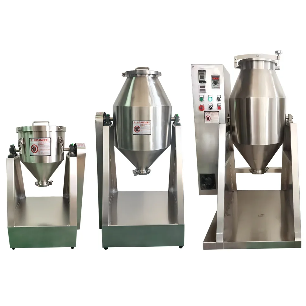 Food Grade 200 Liter Drum Mixer 200Kg Double Cone Mixing Machine For Candy Dry Nutrition Powder 1000L 200L 5000 L 250L