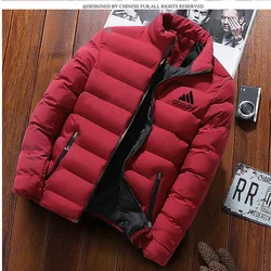 2024 Winter Fashion New Men's Zipper Stand up Collar Cotton Jacket Casual Thickened Warm Pike Hip Hop Street Sports Jacket