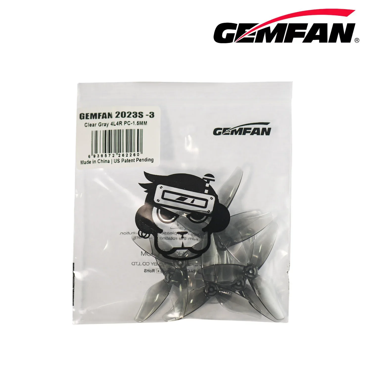 4 pares gemfan furacão 2023s hélice de 3 lâminas 1.5mm para rc fpv corrida freestyle 2 polegadas palito de dente drones 1105 1103 motor