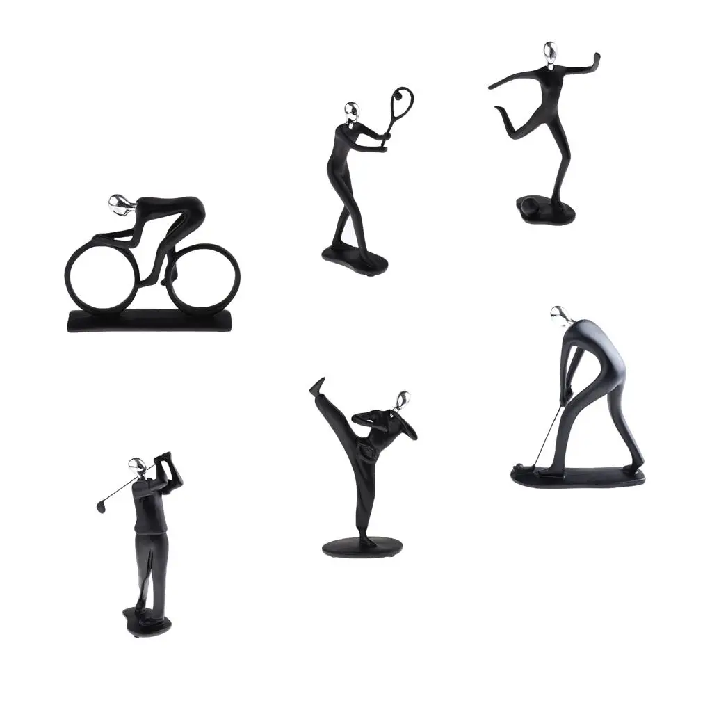 Sports Statue Decoration Sports Decoration Golf Martial Football Tennis Indoor Room Decoration Resin Crafts