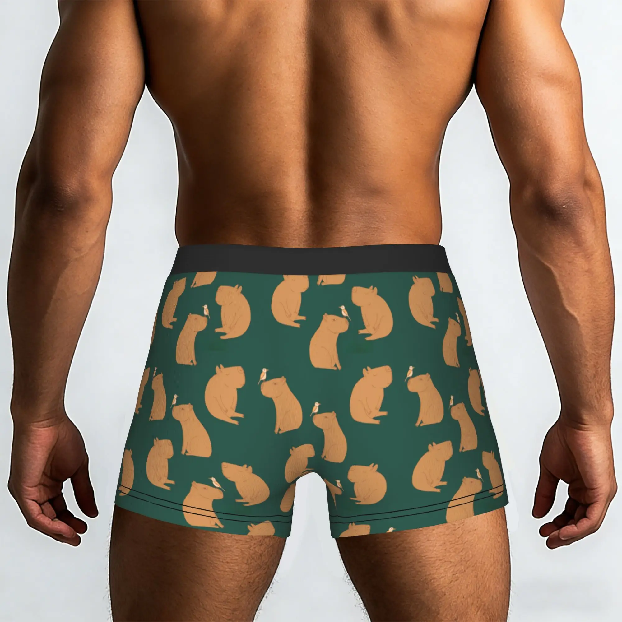 Custom Cool Funny Capybara Popular Animals Boxers Shorts Panties Men's Underpants Stretch  Briefs Underwear