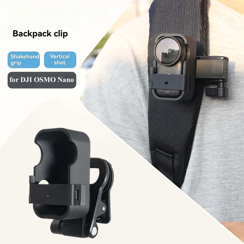 

Magnetic Backpack Clip for DJI OSMO Nano Thumb Camera Horizontal and Vertical Shooting Collar and Hat Clip Accessory