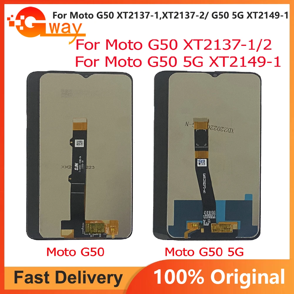 Original For Motorola Moto G50 5G LCD XT2149-1 Display Touch Panel Screen Digitizer Assembly lcd For Moto G50 XT2137-1 XT2137-2