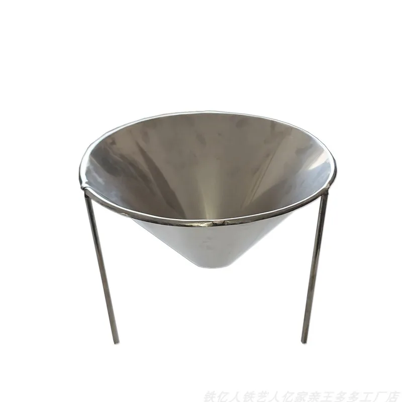 Funnel with Triangular Leg Stand Stainless Steel Food Packaging Tool
