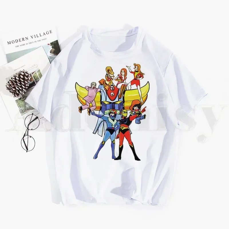 Grandizer Japan Robot Anime Goldorak Goldrake Tshirt Hip Hop Girl Print Top Tees Harajuku Tshirts Men Fashion Summer T-shirts