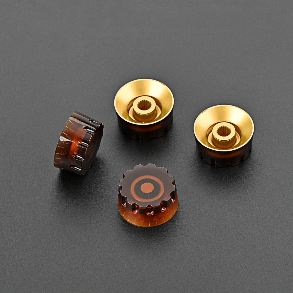 

4 Pcs Guitar Volume Knobs Electric Bass Potentiometer Guitar Volume Knobs Caps Replacement Accessories