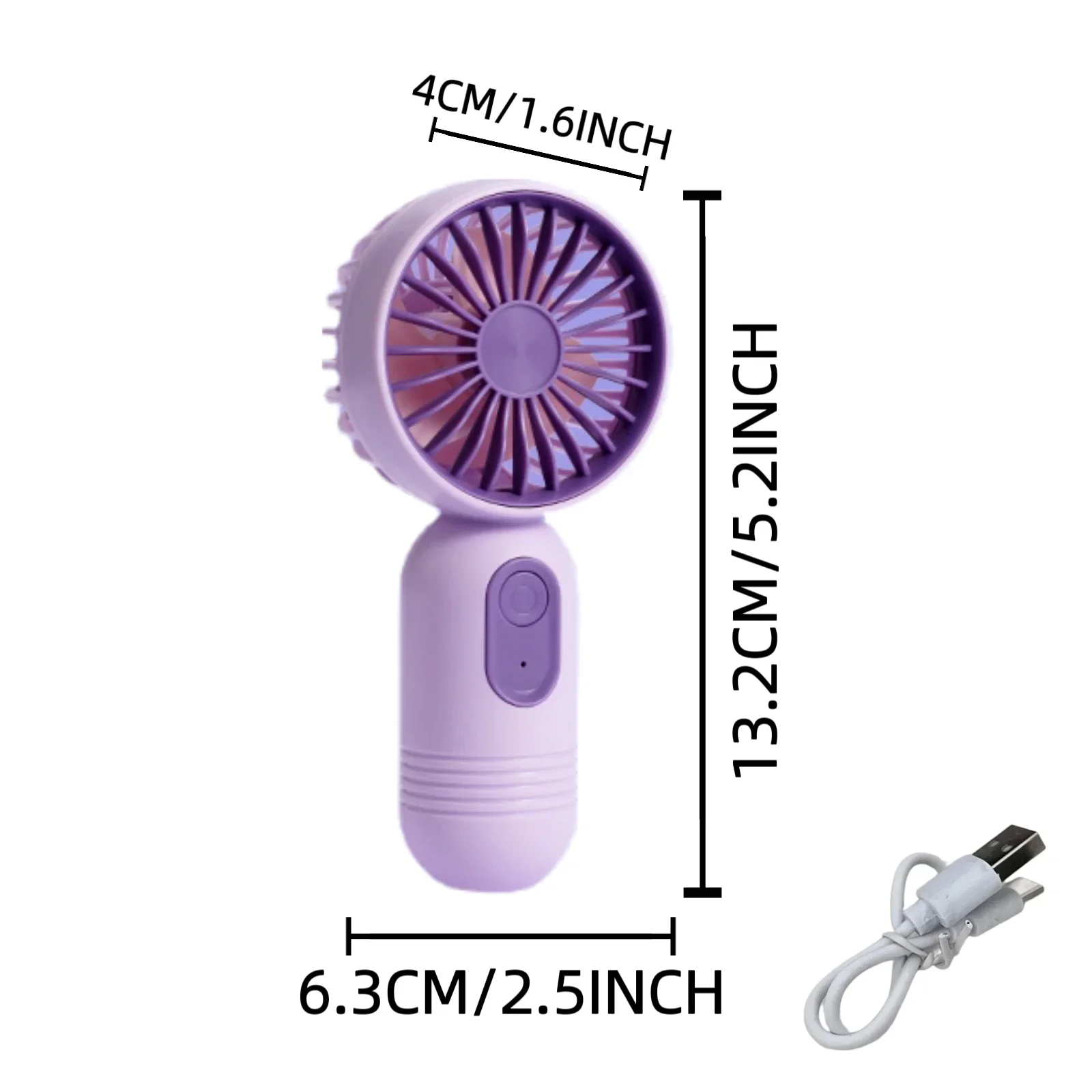 1PC Mini Portable Fan, USB Rechargeable, With 3 Speeds - Handheld Fan For Man&Women - Perfect For Office Outdoor Travel Camping