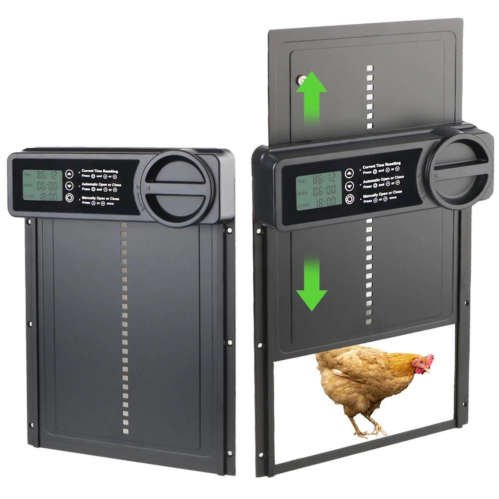 

Товары для домашних животных Автоматические ворота Дверь для курятника Маленькая выдвижная дверь Защитные ворота с функцией защиты от защемления Управляемый открытый цифровой комплект