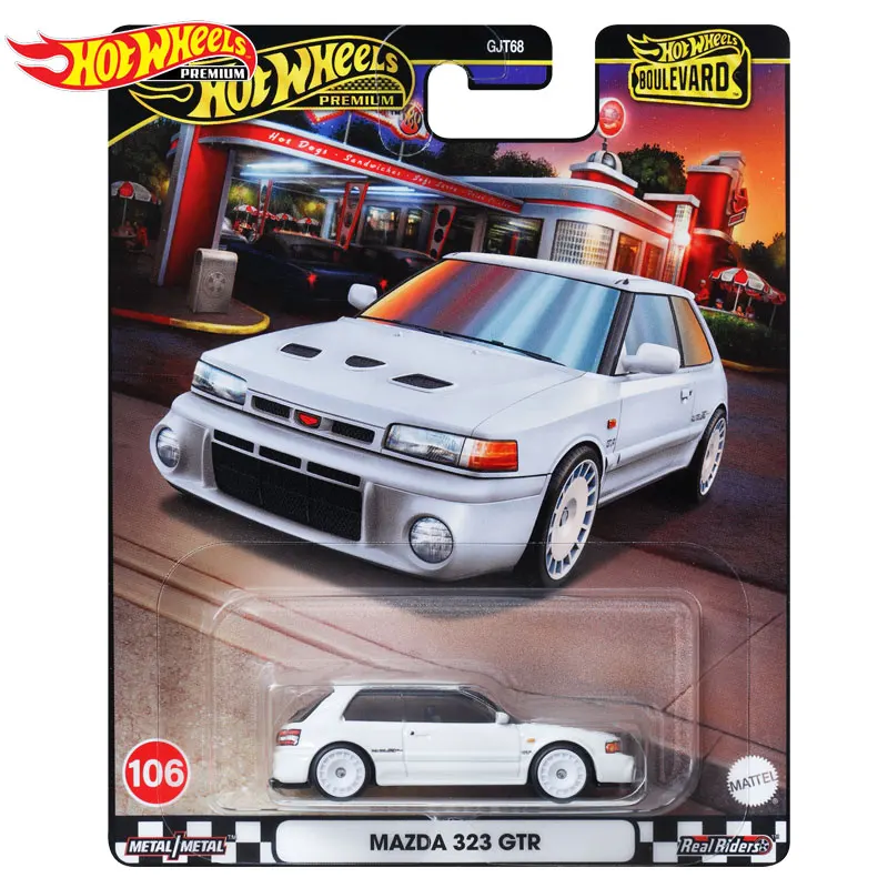 Hot Wheels premium boulevard 22 series car model mazda 323GTR eulogize GSR Ford Travel Jar cars model for boy collection gift