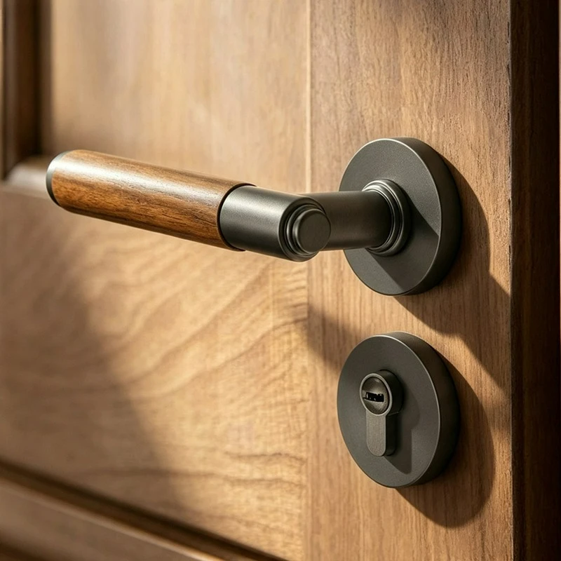 French Luxury Indoor Bedroom Door Lock Universal Silent/magnetic Conference Room Office Handle Split Lock