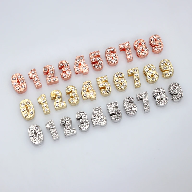 

wholesale Slide Charms letters Bracelet Making Fit Pet Collars Wristbands Keychain DIY Accessory Gift