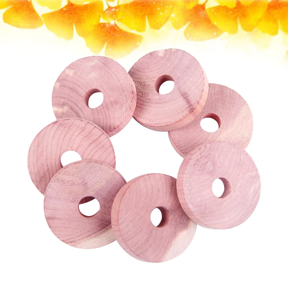 

40pcs Round Natural Cedar Wardrobe Scented Wood Ring for Drawers Storage Boxes Closets Ball for Wardrobe