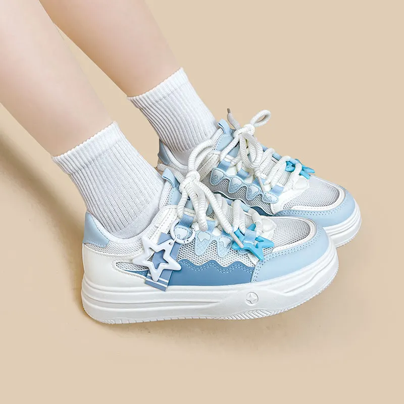 Amy et Michael tendance à la mode femmes baskets plates décontractées 2025 été respirant maille chaussures pour filles femme Skateboard chaussures