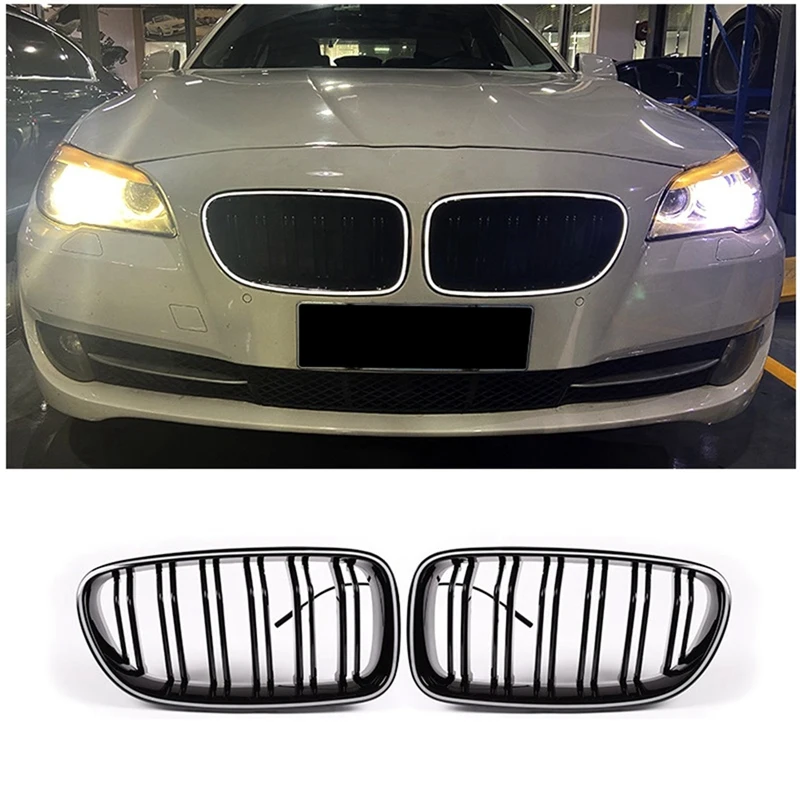 Front Kidney Grille Grill With LED Light For BMW 5 Series F10 F11 F18 2010-2017 Accessories 51137261355 51137261356