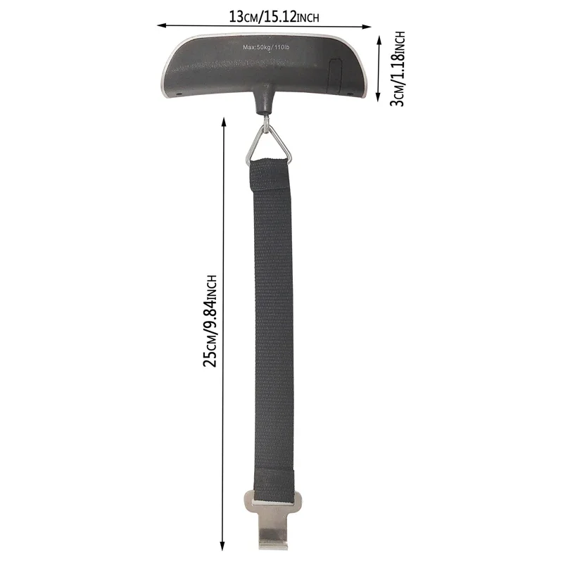 Digital LCD Display 110lb/50kg Electronic Luggage Hanging Suitcase Travel Weighs Baggage Bag Weight Balance Portable Scale Tool