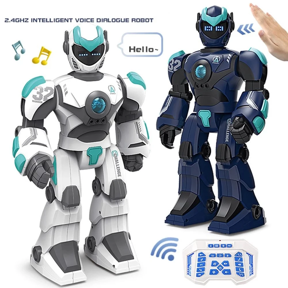 MMBL RC Robot Toy Intelligent Voice Dialogue Robot Model Programming Gesture Induction Children's Electric Toys English Version