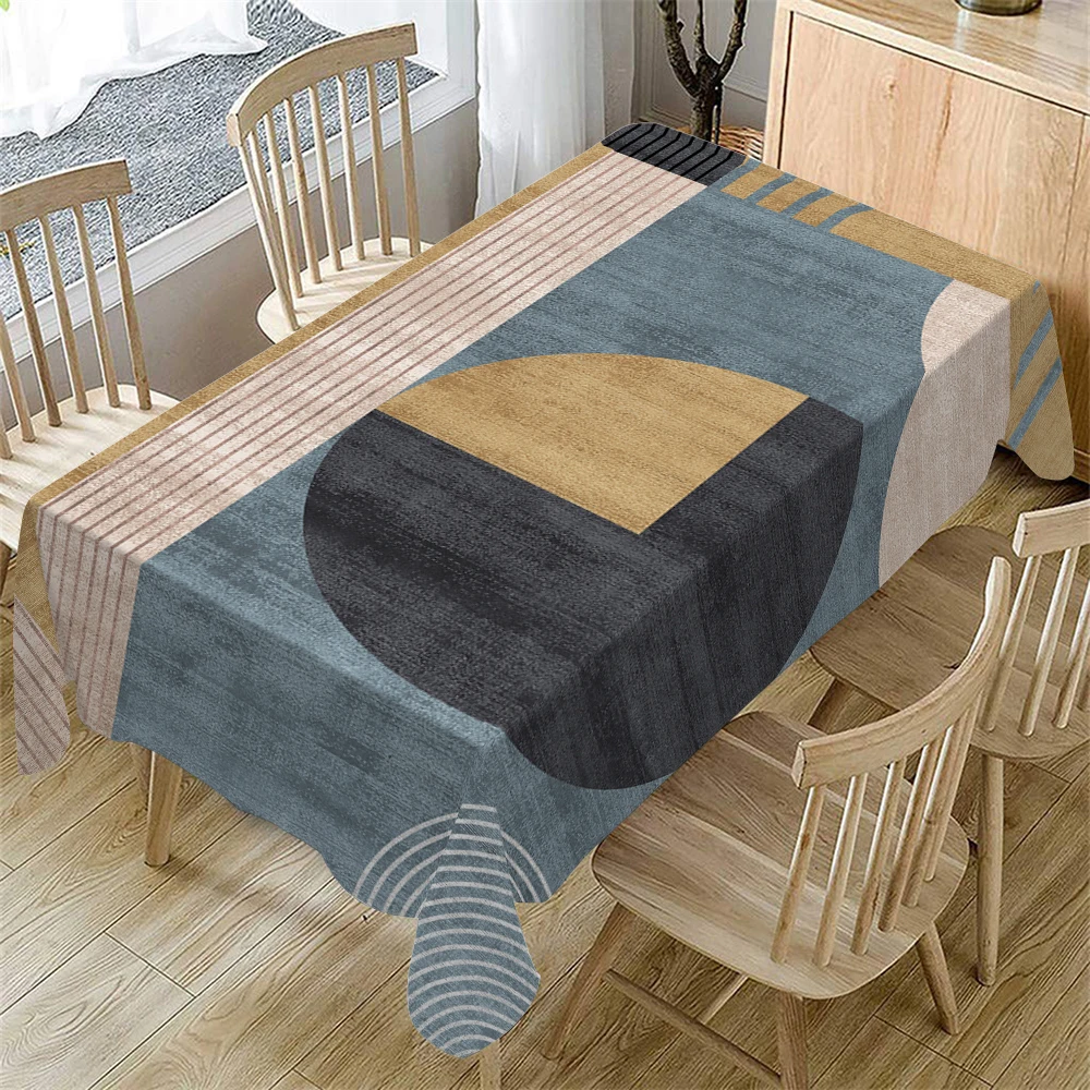 

Rectangular Tablecloth Polyester Table Cover for Indoor Dining Table, Camping, Kitchen Party Holiday Christmas Table Decorations