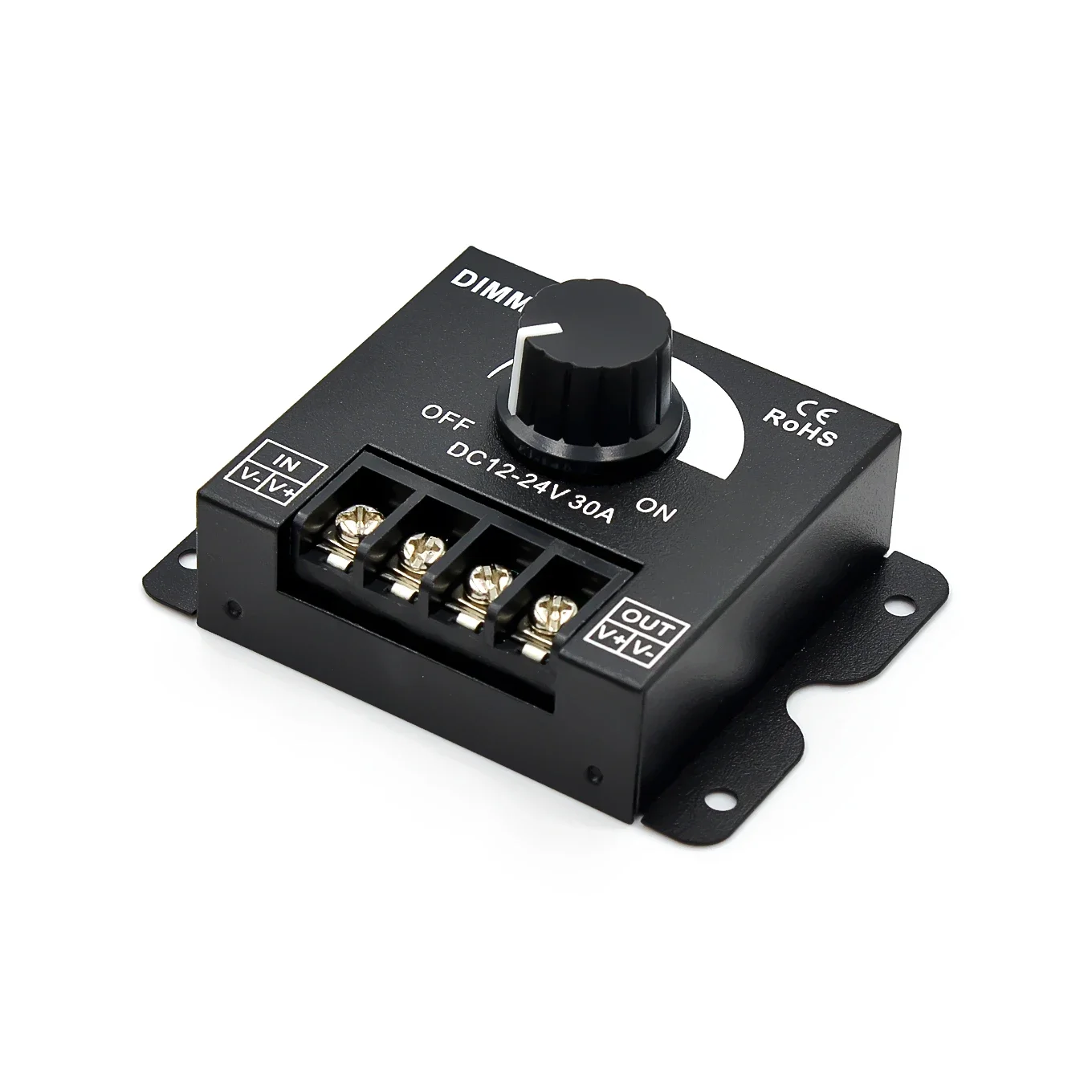1/3/5PCS DC12-24V 30A Knob Dimmer Brightness Adjustment Stepless Dimming Switch Controller for 3528 5050 COB SMD LED Strip Light