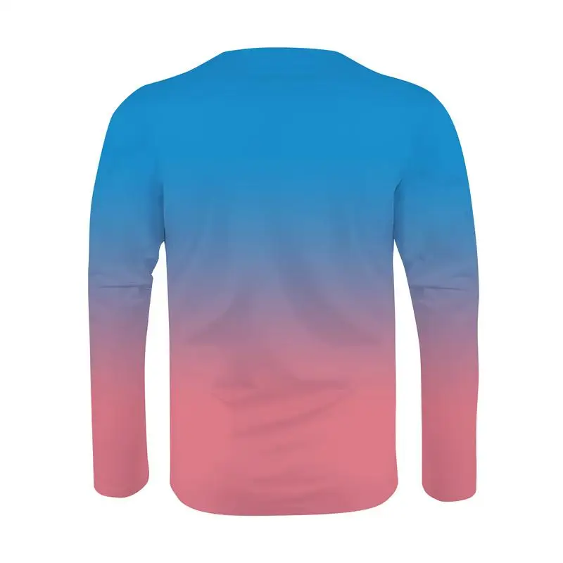 باريس الأصلي الرجال فضفاضة طويلة الأكمام تي شيرت مطبوع موضة crewneck تي شيرت غير رسمي الراحة اليومية الرجال الربيع والخريف