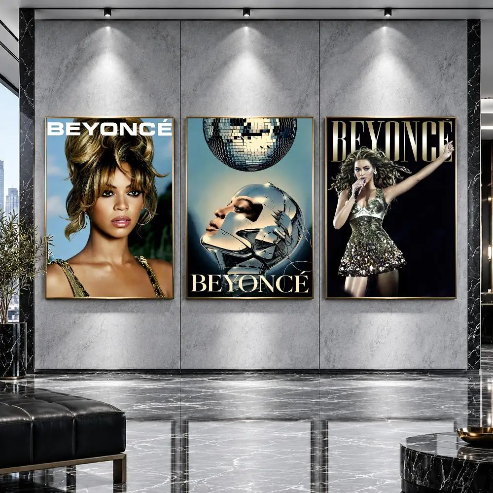 Music Beyoncé Poster Poster HD Printing Premium Luxury Style Wall Art Home Decor For living room Bedroom Gift