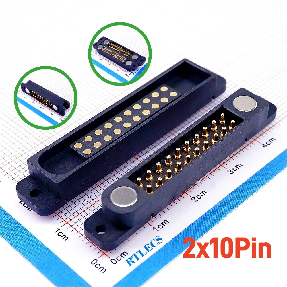 1/3/5 Paar 2A magnetischer Pogo-Pin-Stecker 8 10 12 14 16 20 Positionen Federbelasteter 2,54 mm männlich weiblich DC-Steckdosenkontakt