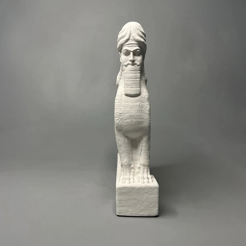 Iraqi Assyrian cultural people head-winged bull statue plaster sculpture decoration home birthday creative ornaments