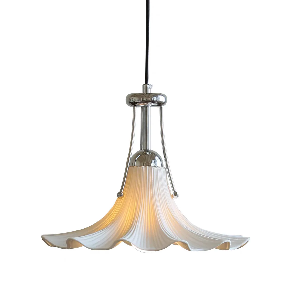 Retro Designer Living Room Kitchen Bedroom Bedside Bauhaus Magnolia Flower Pendant Lights White Ceramic Hanging Lamps