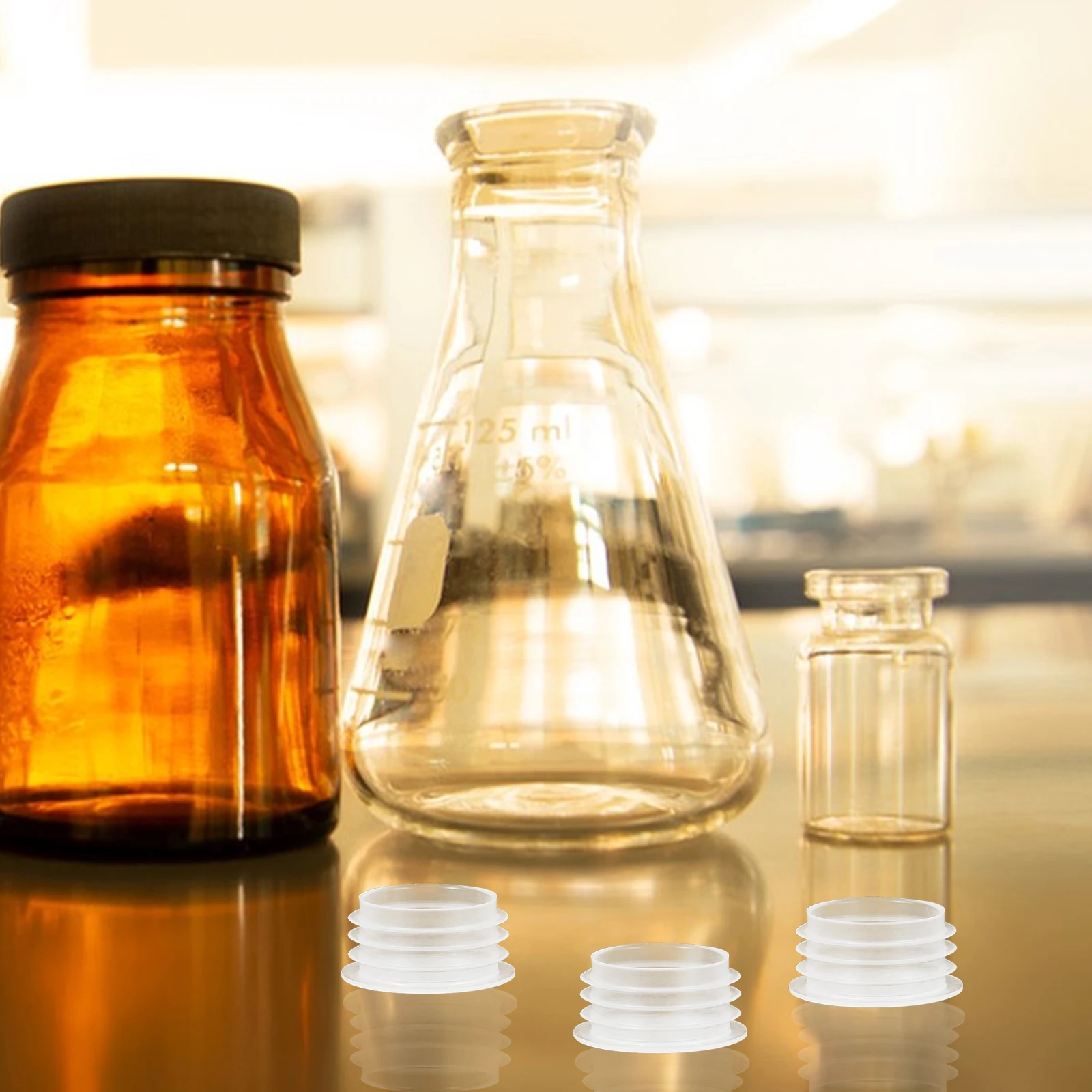 

100 шт. прозрачные пробки для бутылок 067-075 дюймов, замена для шейкеров для соли и перца, лабораторные бутылки, винные пробки, круглые пробки