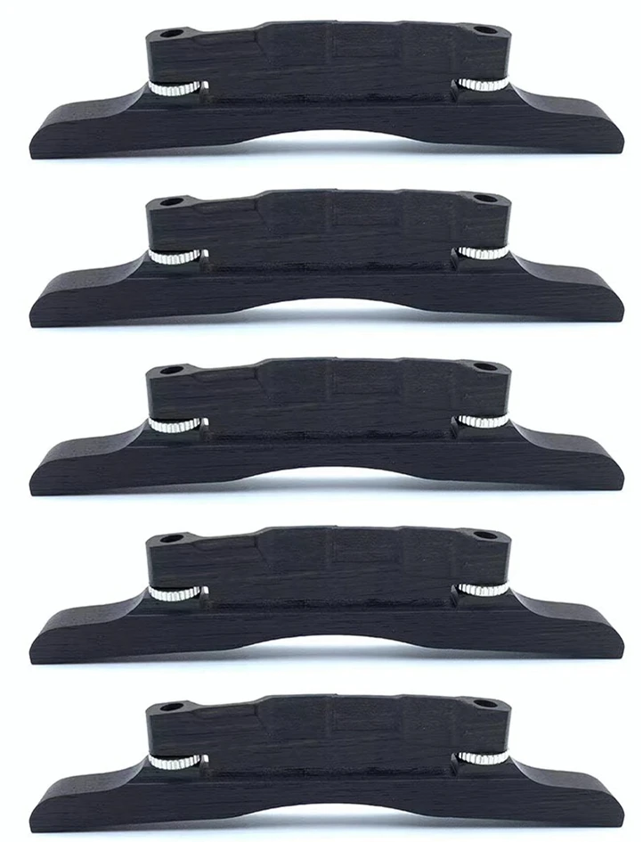 

5x Mandolin Bridge Base Ebony Adjustable Luthier Nut Saddle Black