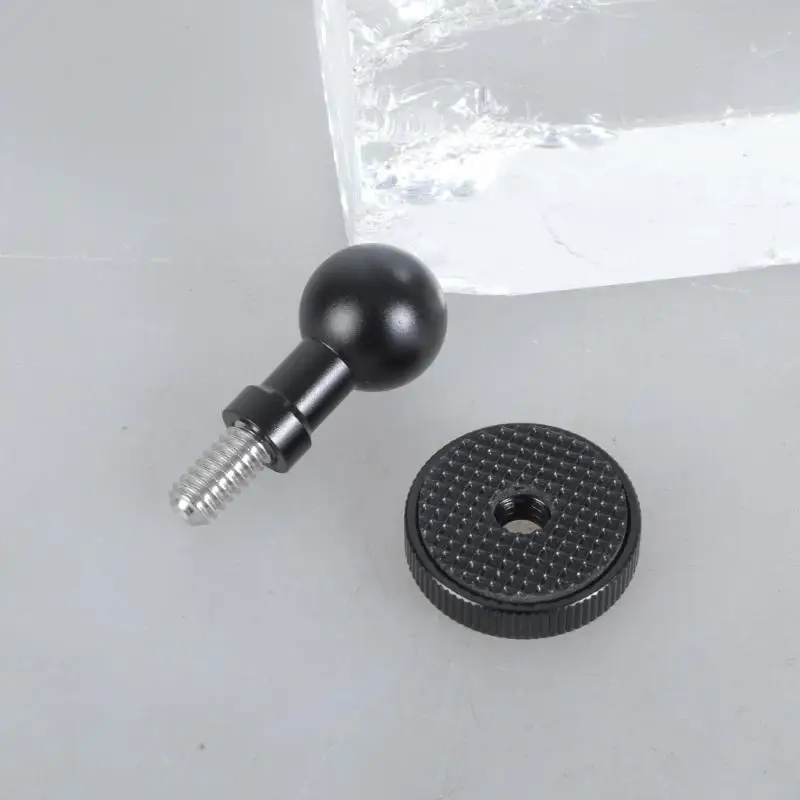Q6PA 알루미늄 17mm 볼 헤드 1/4 나사 어댑터 내비게이션 마운트 커넥터 모바일 및 태블릿 마운트 용 알루미늄 홀더 어댑터