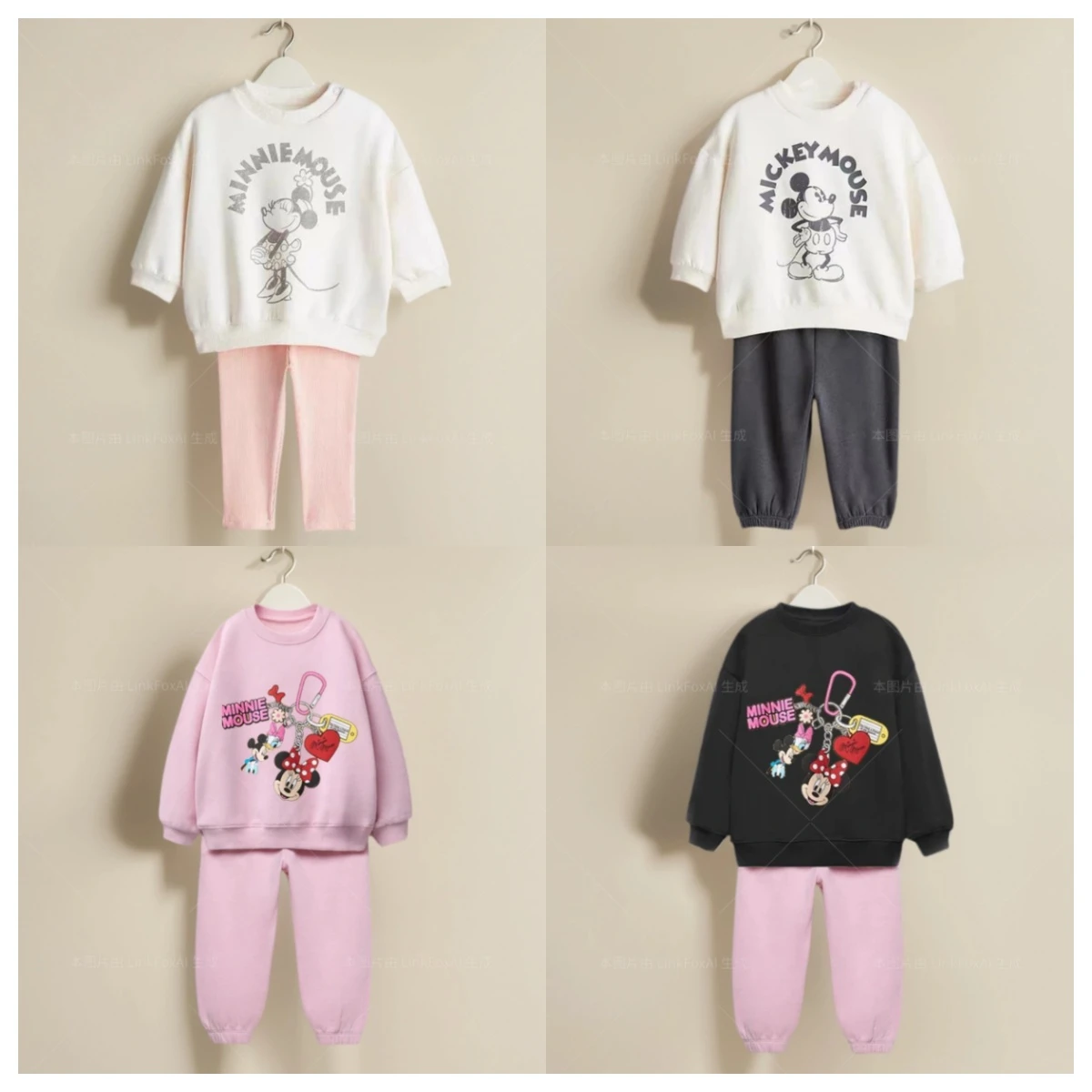 

Autumn Baby Girls Cotton Cloth Kid Boy Disney Minnie Printed Long Sleeve Sweatshirt Children Cartoon O-Neck Soft Breathable Top