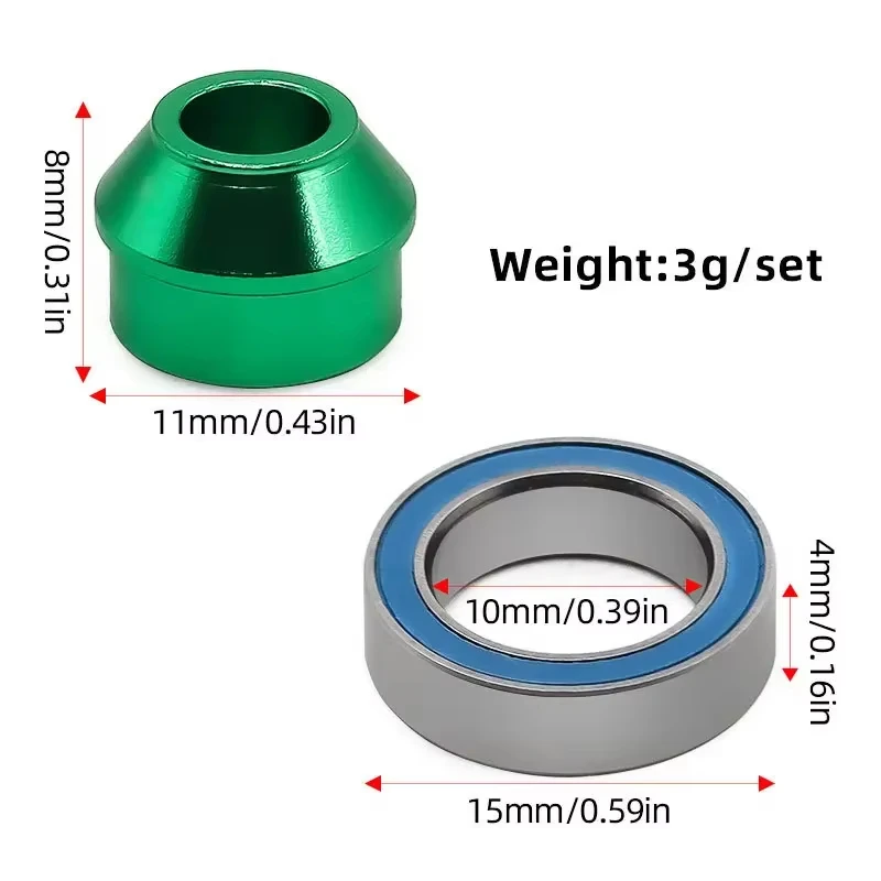 10x15x4mm 6893X Ball Bearing with Metal Adapter for Traxxas Slash 4X4 Rustler Stampede RC