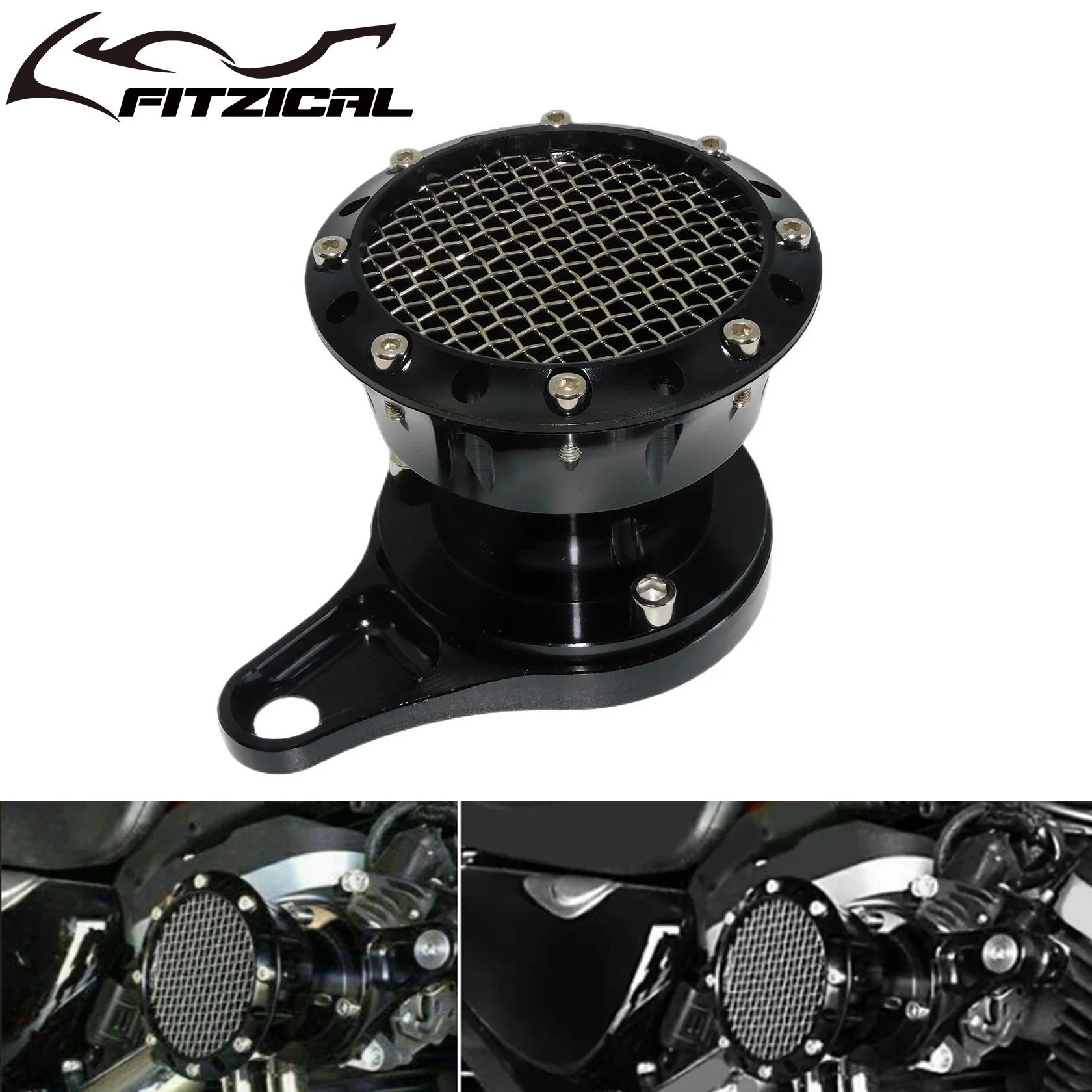 Motorcycle CNC Black Velocity Stack Air Cleaner Intake Filter Aluminum For Harley Sportster Iron XL883 1200 48 72 Custom 1991-Up