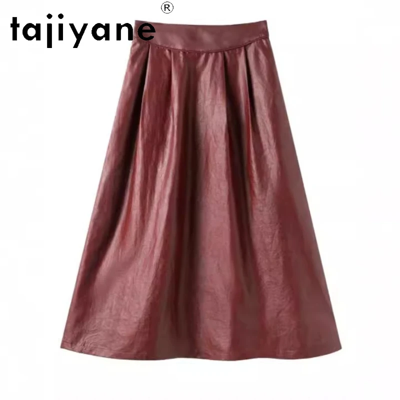 TAJIYANE 100% Real Mulberry Silk Skirts Women Xiangyun Sha Long Skirt Retro Red Spring Skirt 2026 New in Woman Clothes юбкашорты