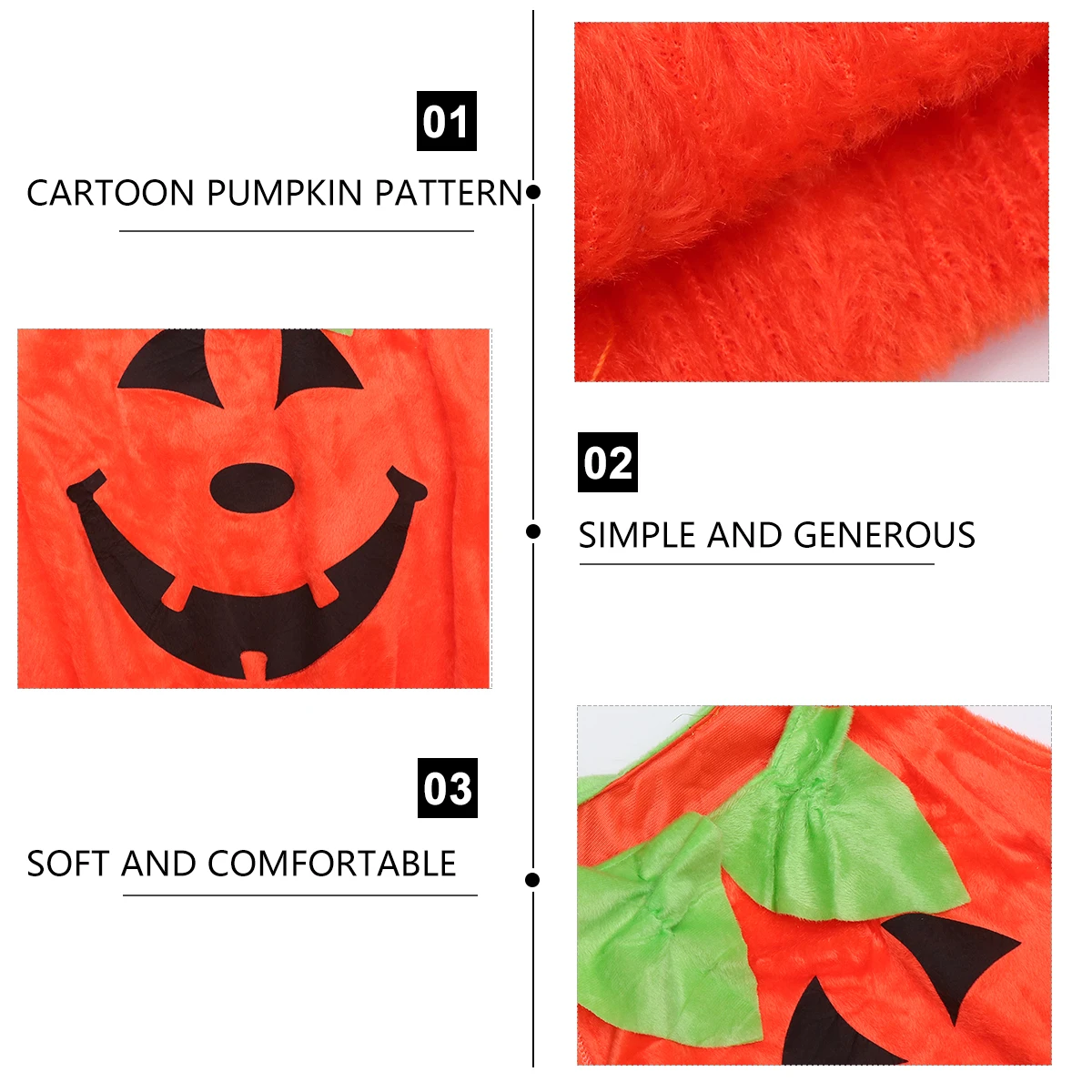 

Pumpkin Clothes Children Performance Costumes Polyester Bodysuit Halloween Party Props Friendly Skin Stage Outfits