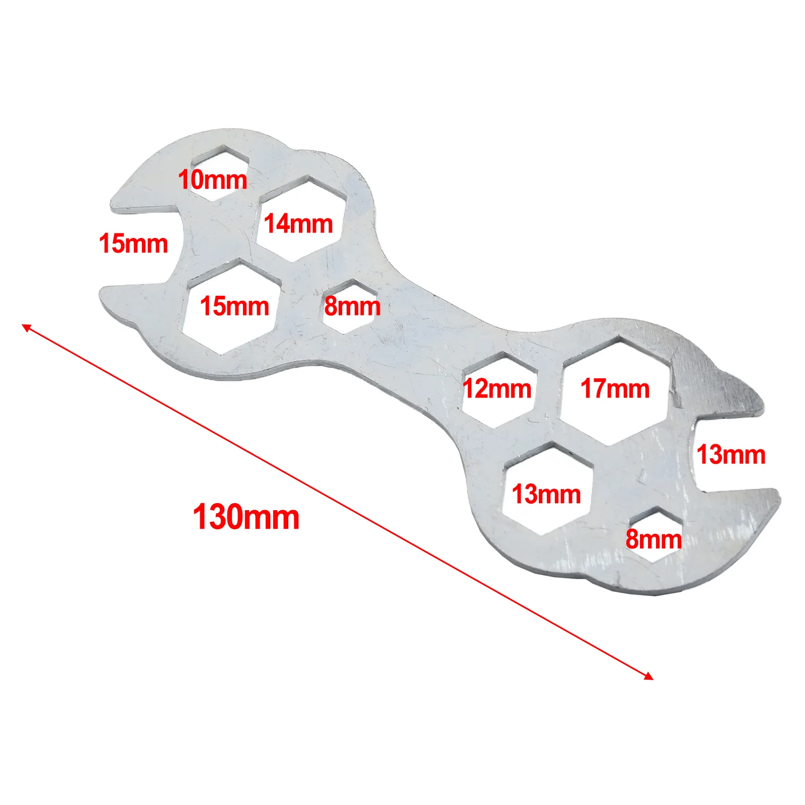 8-17mm 육각 렌치 130*45 Mm 미니 플랫 육각 렌치 오래 지속되는 성능 다중 크기 호환성 작고 컴팩트
