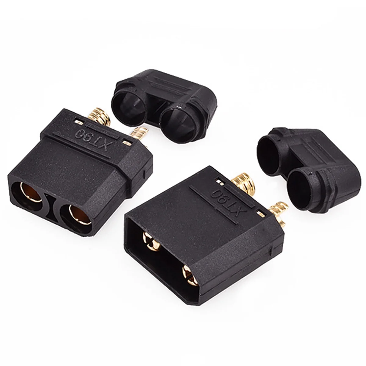 AA98 10쌍 XT90 커넥터, RC Lipo 배터리 ESC 모터용 검정색 암수 플러그