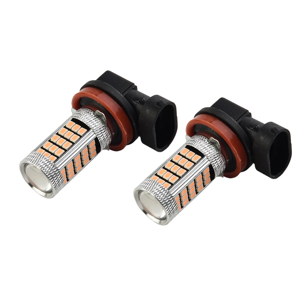 مصابيح قيادة ضباب ليد شاملة ، مصابيح DRL ، ملحقات السيارة ، إضاءة جري ، وردي ، أرجواني ، H11 ، H8 ، 12 فولت ، 2 فولت #4