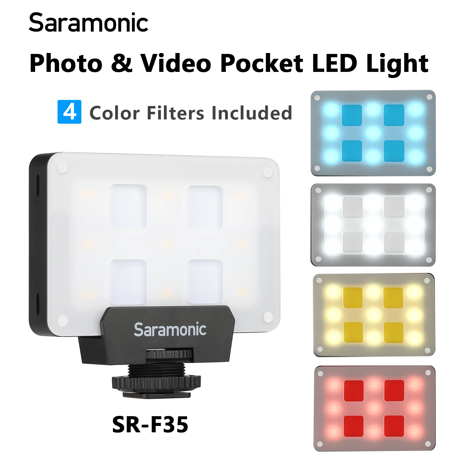 

Saramonic SR-F35 9 LEDs 9.5H Photo&Video Pocket LED Light for Photography Video Shooting Podcasting Youtube Live Streaming Blog